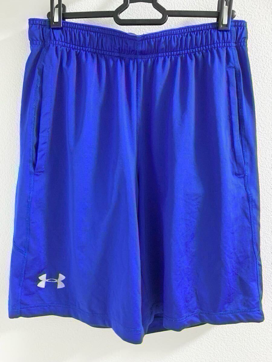 ◎送料無料【 UNDER ARMOUR 】接触冷感 ストレッチハーフパンツ MDサイズ ブルー ★ アンダーアーマー スポーツ デサント 快適 マラソン 青拍卖