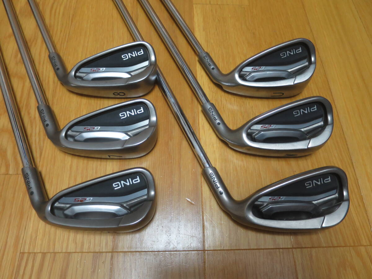 PING G25 IRON N.S.PRO 950GH FLEX-R BLACK 6I-9I,W,UW / ピン G25 アイアン 日本シャフト 950GH R 黒 6本セット 【良品】拍卖