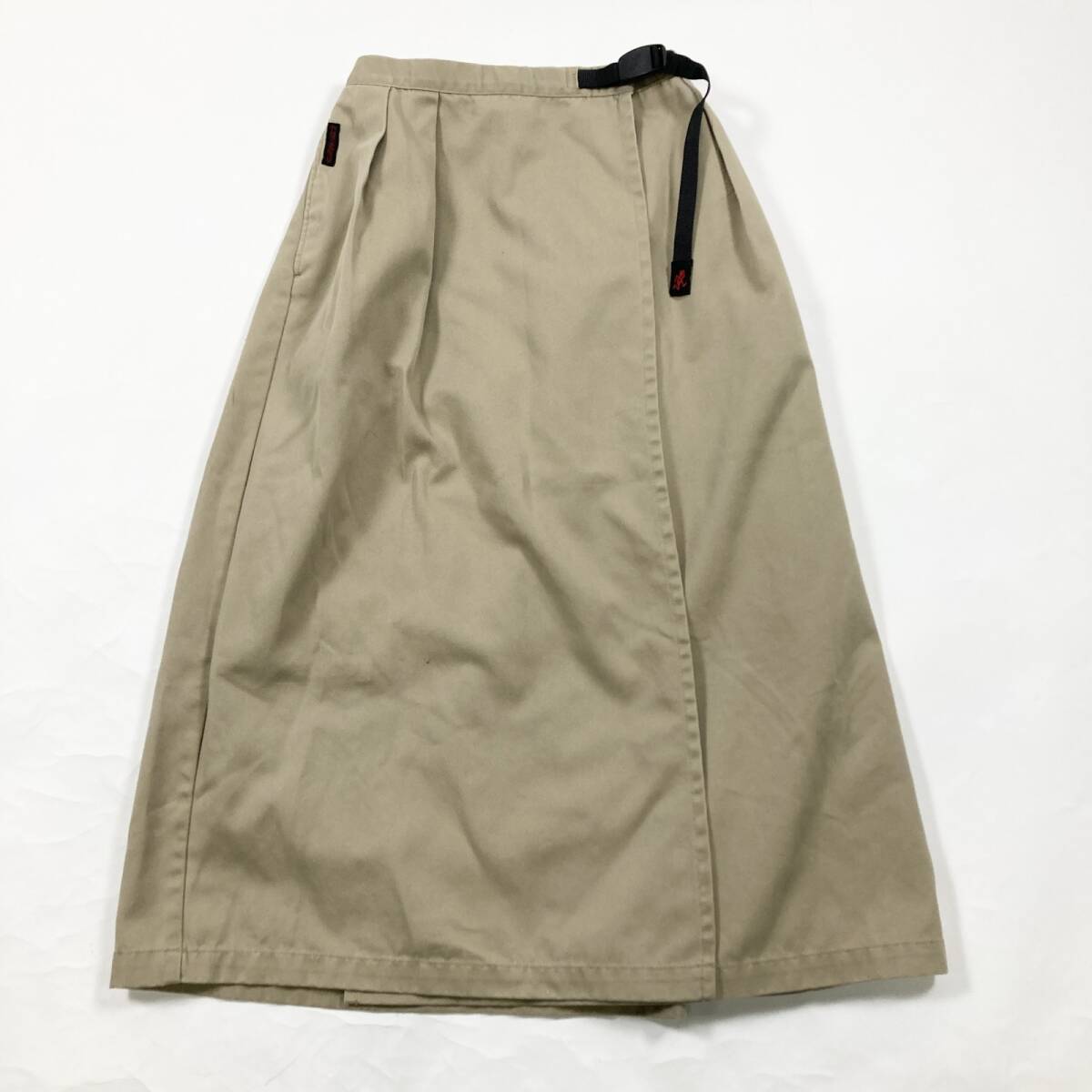 ★GRAMICCI + Dickies ディッキーズ グラミチ ロングスカート ラップ スカート ボトムス アウトドア コラボ ベージュ S レディース 0.6kg拍卖