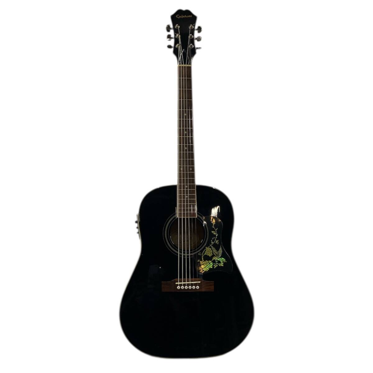 ☆ Epiphone エピフォン エレキ アコースティックギター 1963 J-45 EB Fishmanタイプ ピエゾアンプ搭載 弦楽器 ブラック 現状品 2.1kg拍卖