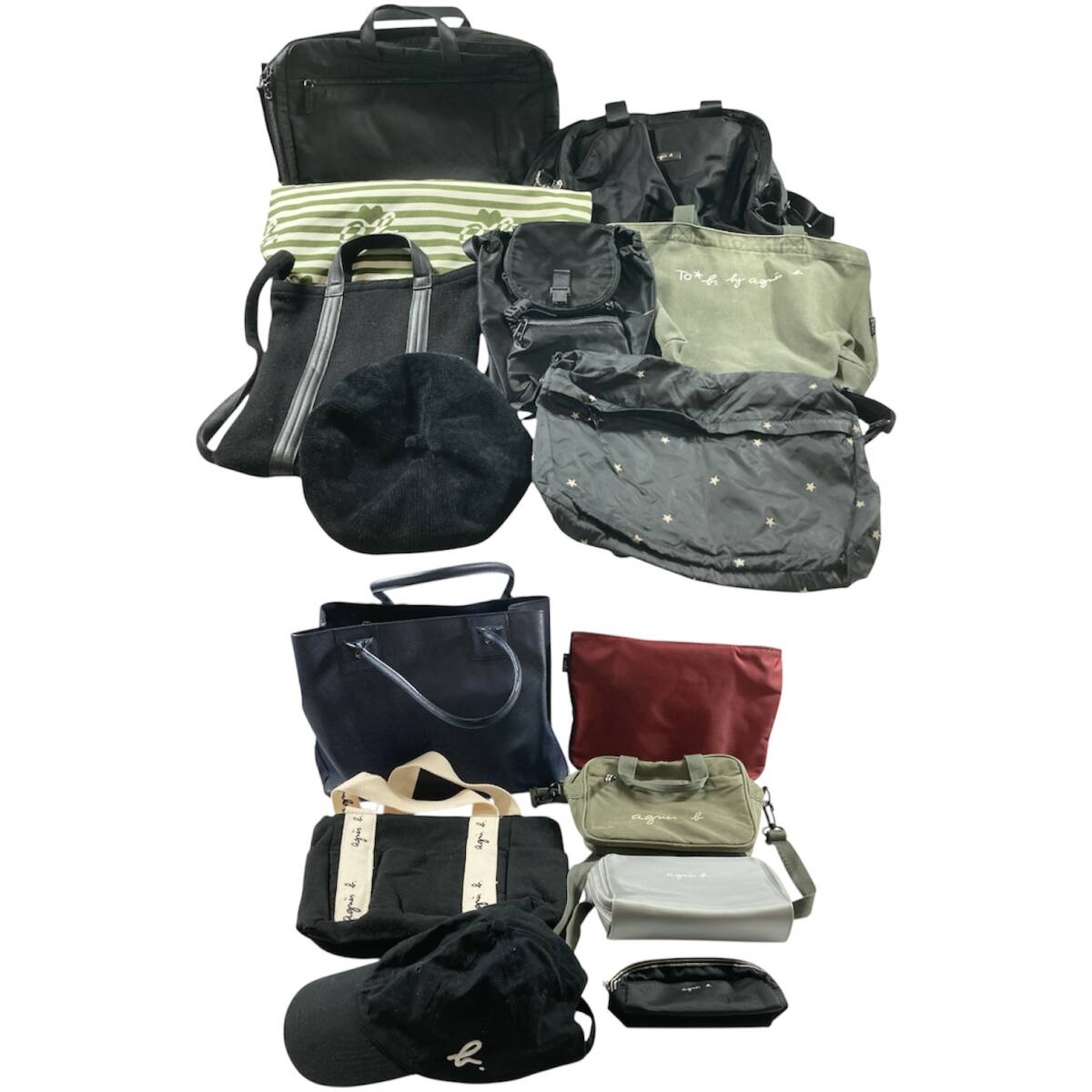 ★ agnes b. アニエスベー 15点 まとめ To b. by agnes b. バッグ 帽子 ポーチ 等 ショルダー トート レディース 卸 現状品 4.9kg拍卖