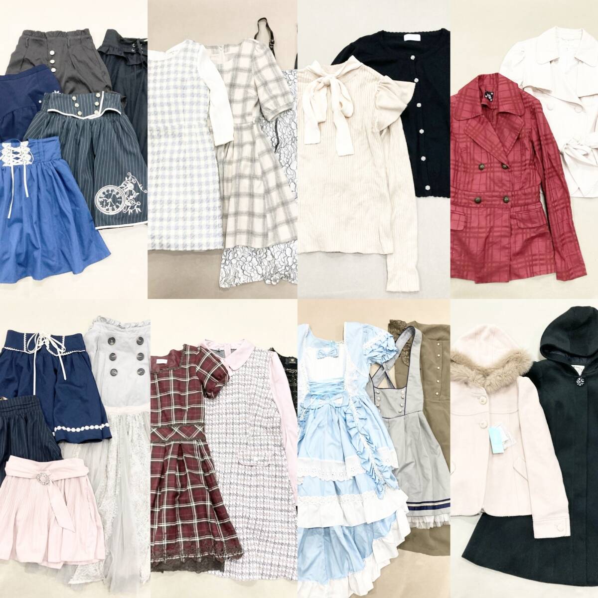 ★ 量産型 地雷系 姫 25点 まとめ ROJITA Ank Rouge Secret Honey 等 トップス ボトムス ワンピース ガーリー ゴスロリ 卸 現状品 9.1kg拍卖