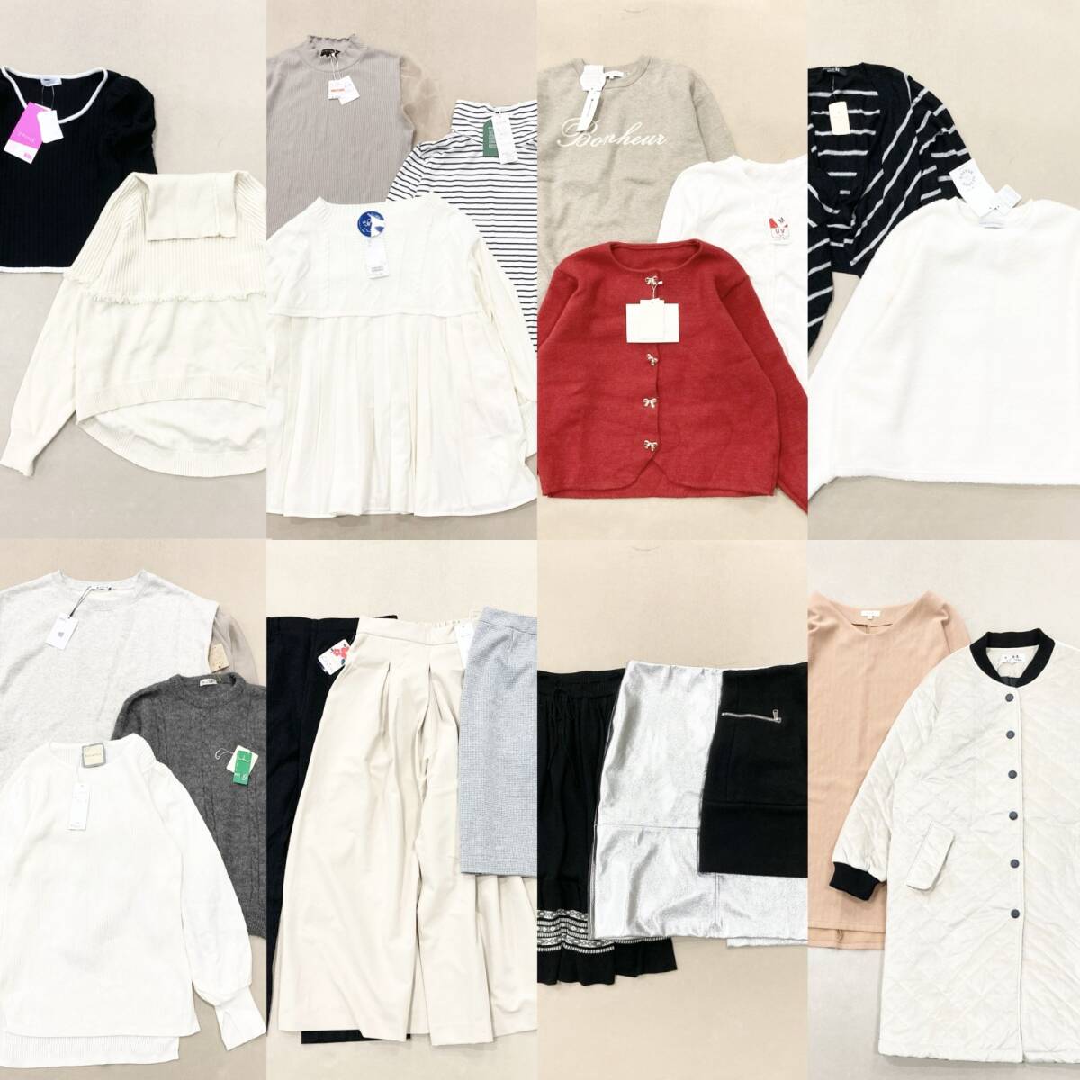 ★ 未使用 タグ付き 21点 まとめ COLONY2139 BEAMS HusHusH レディース トップス ボトムス アウター ニット サイズMIX 卸 現状品 7.16kg拍卖