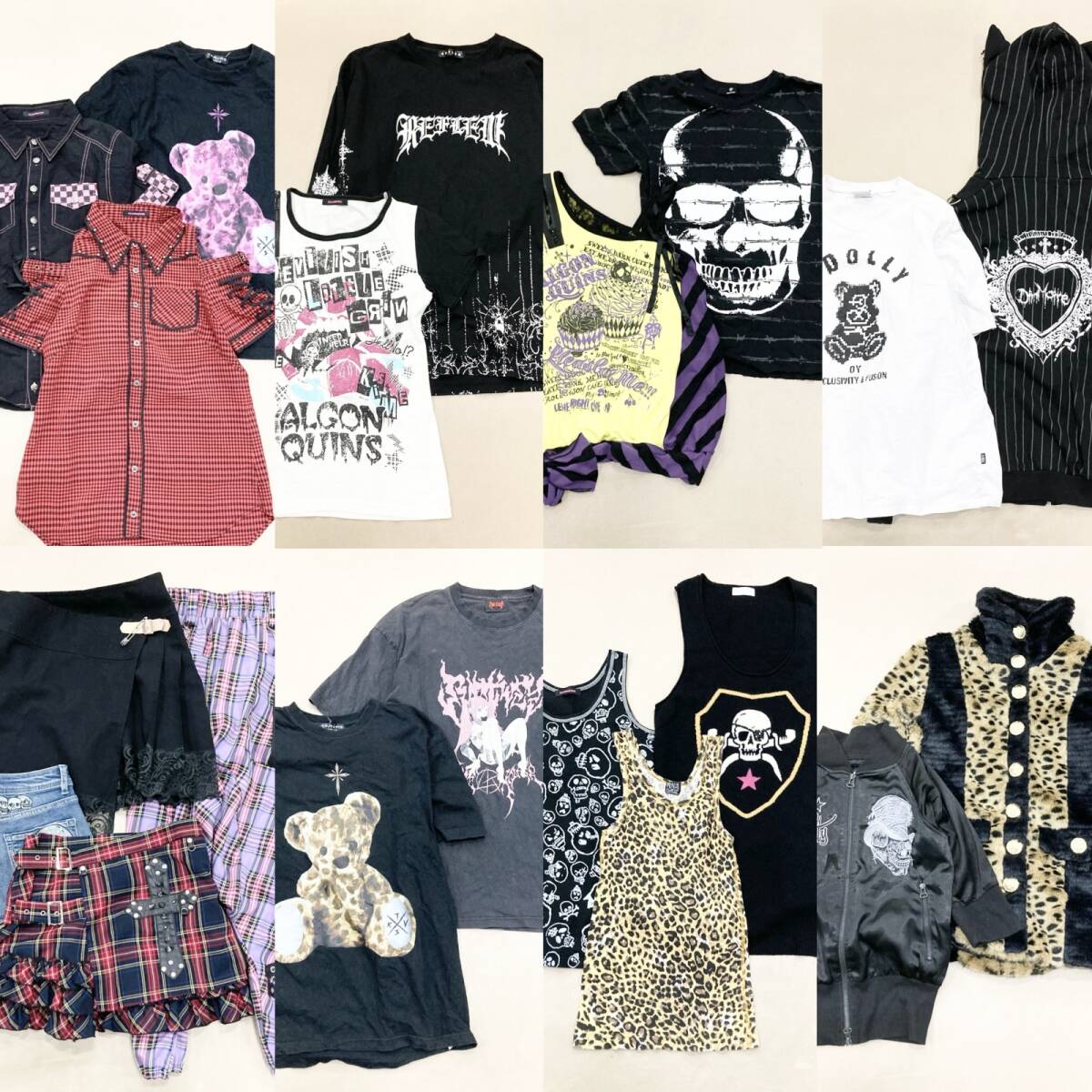 ★ 地雷 ロック ゴスロリ ゴシック ロリータ パンク 20点 まとめ ALGONQUINS ACDCRAG BODYLINE TRAVAS TOKYO 等 サイズMIX 卸 現状品 6kg拍卖