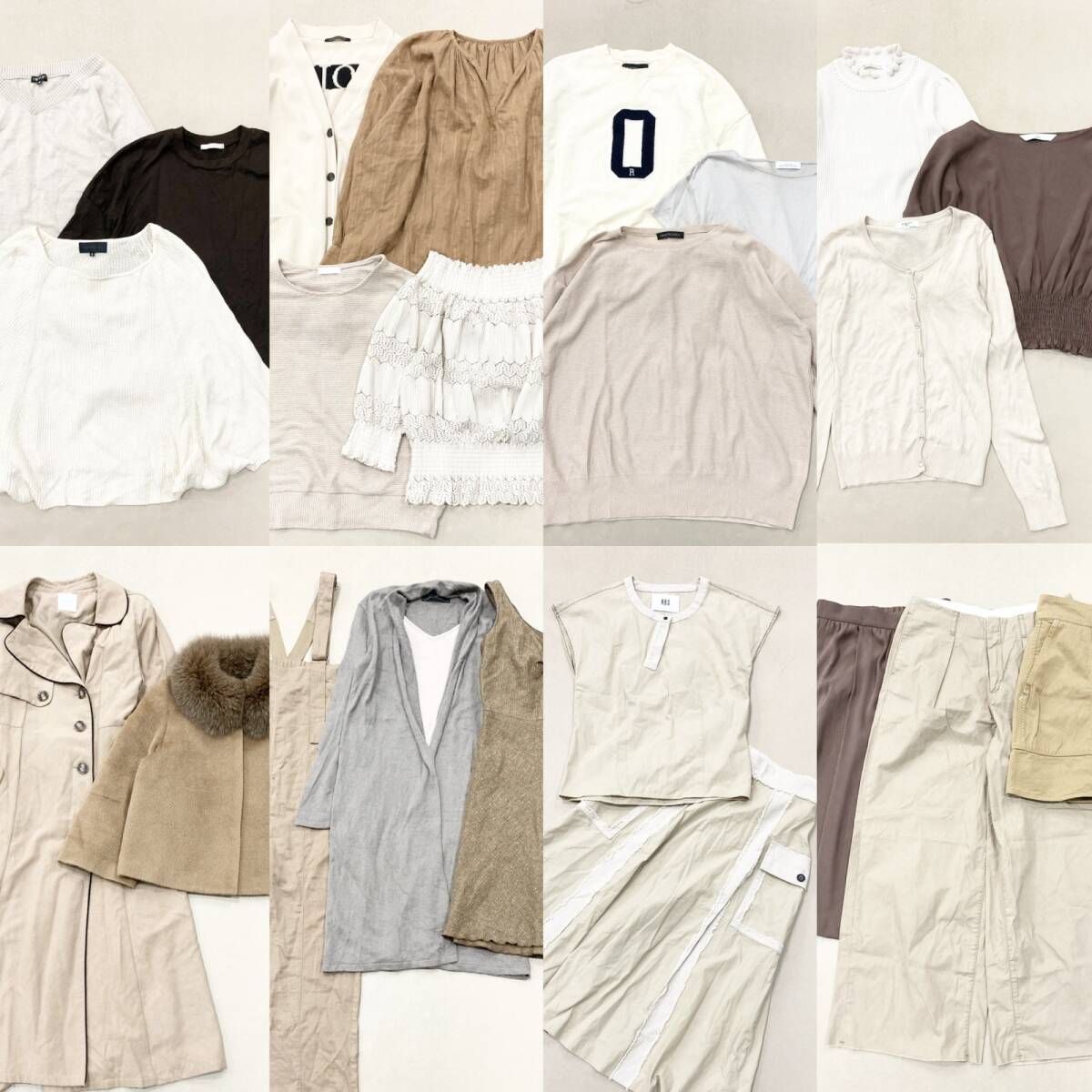 ★ ベージュ系 23点 まとめ オレンジ 茶 ANAYI Spick&Span レディース トップス ボトムス ワンピース アウター サイズMIX 卸 現状品 7.32kg拍卖