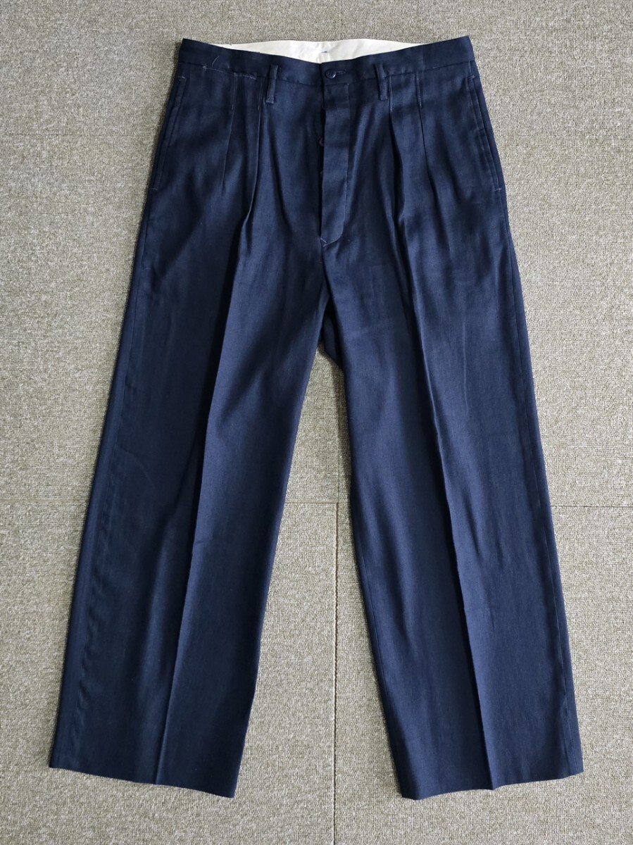 アットラスト ドレスパンツ32 ブッチャープロダクツ 長ズボン トラウザー NVY TIMEWORN ATLAST&CO BUTCHER PRODUCTS ライダースパンツ拍卖