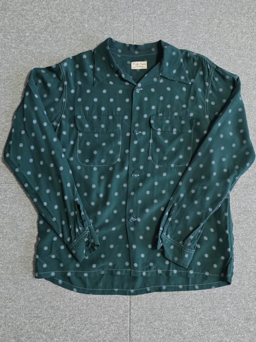 ブッチャープロダクツ アットラスト ドット ハワイアン 長袖シャツ 15H ATLAST BUTCHER PRODUCTS 15-M-15 1/2 ライダース拍卖