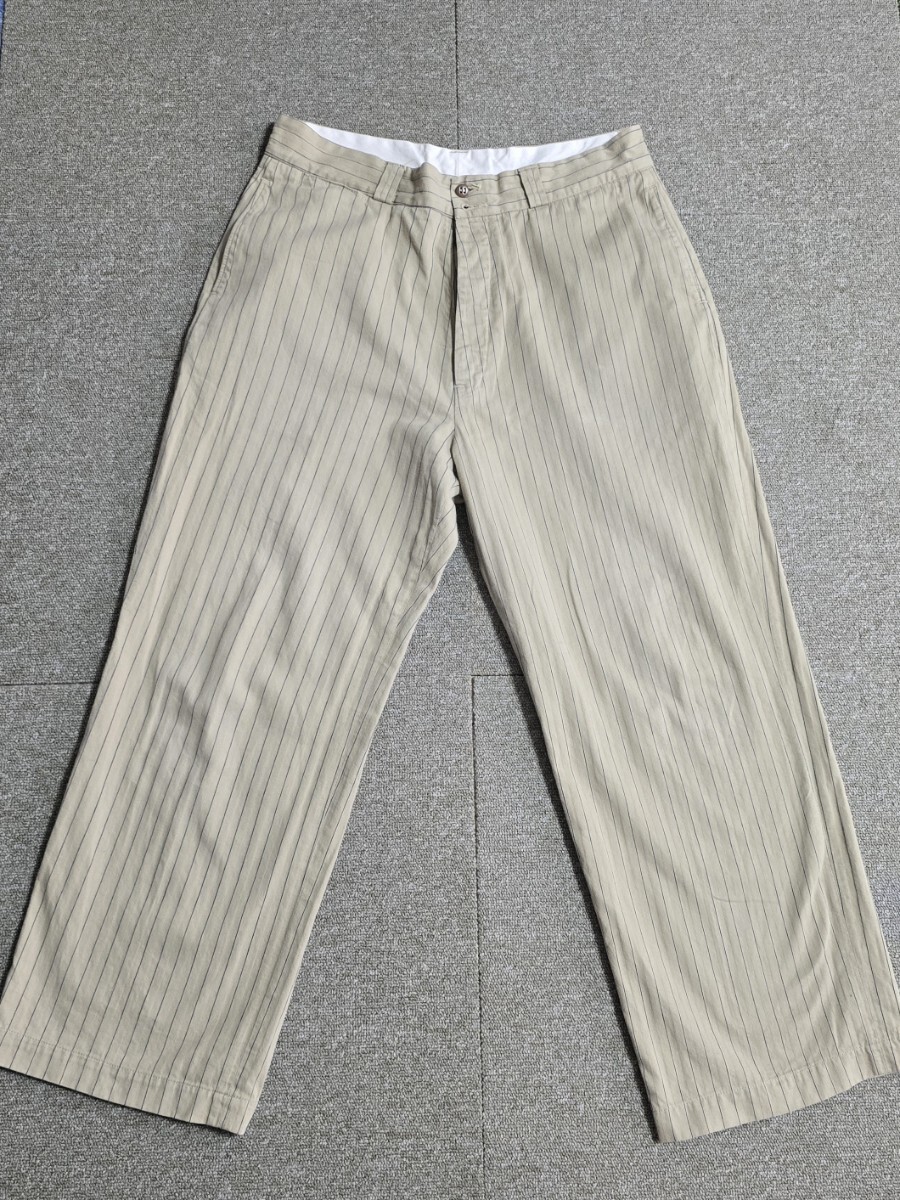 アットラスト ストライプ ワークパンツ36 ブッチャープロダクツ 長ズボン トラウザー TIMEWORN ATLAST BUTCHER PRODUCTS 拍卖