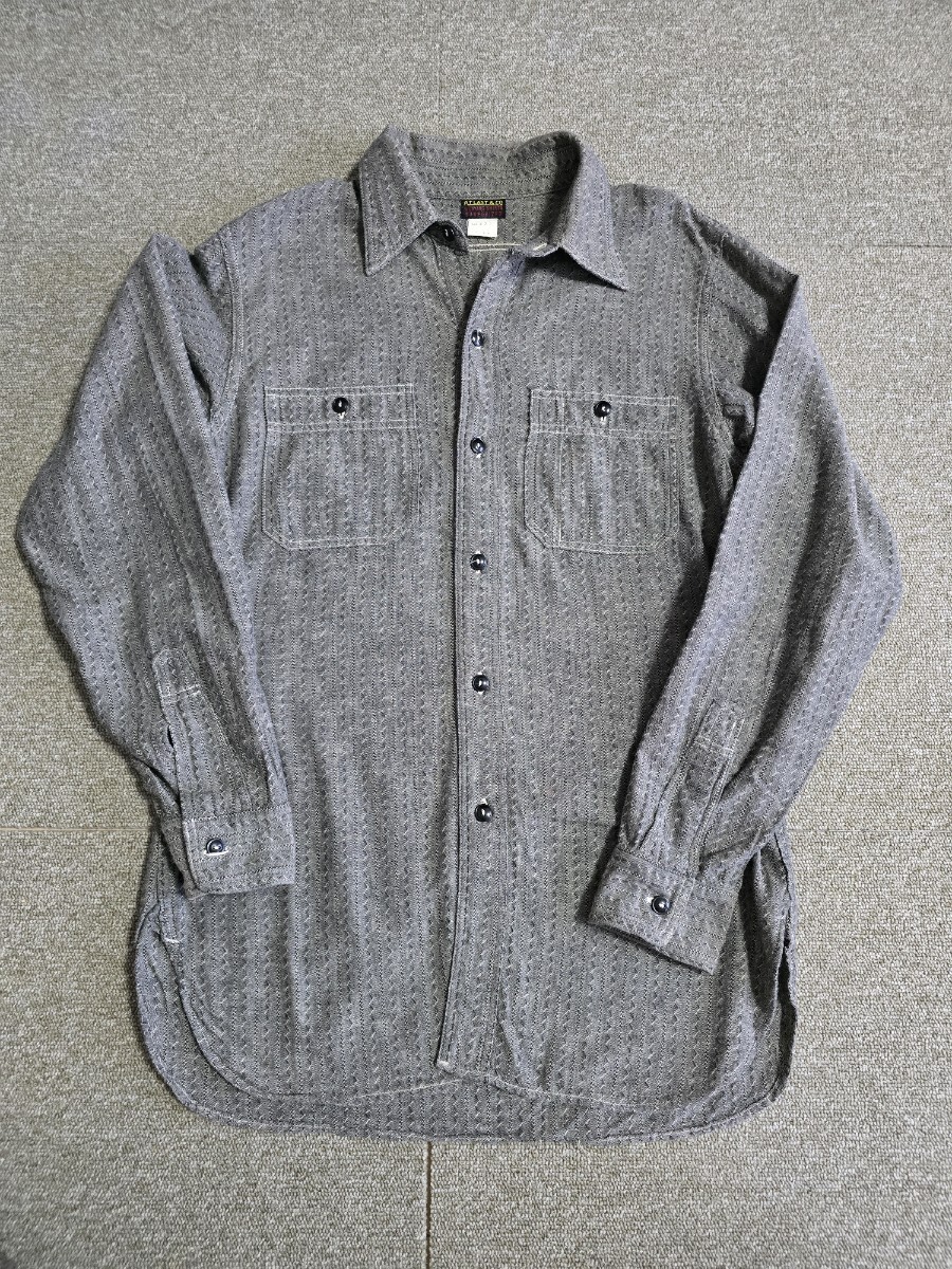 アットラスト パターン長袖ドレスシャツ 15 TIMEWORN CLOTHING ATLAST BUTCHER PRODUCTS ブッチャープロダクツ ライダースシャツ アメカジ拍卖