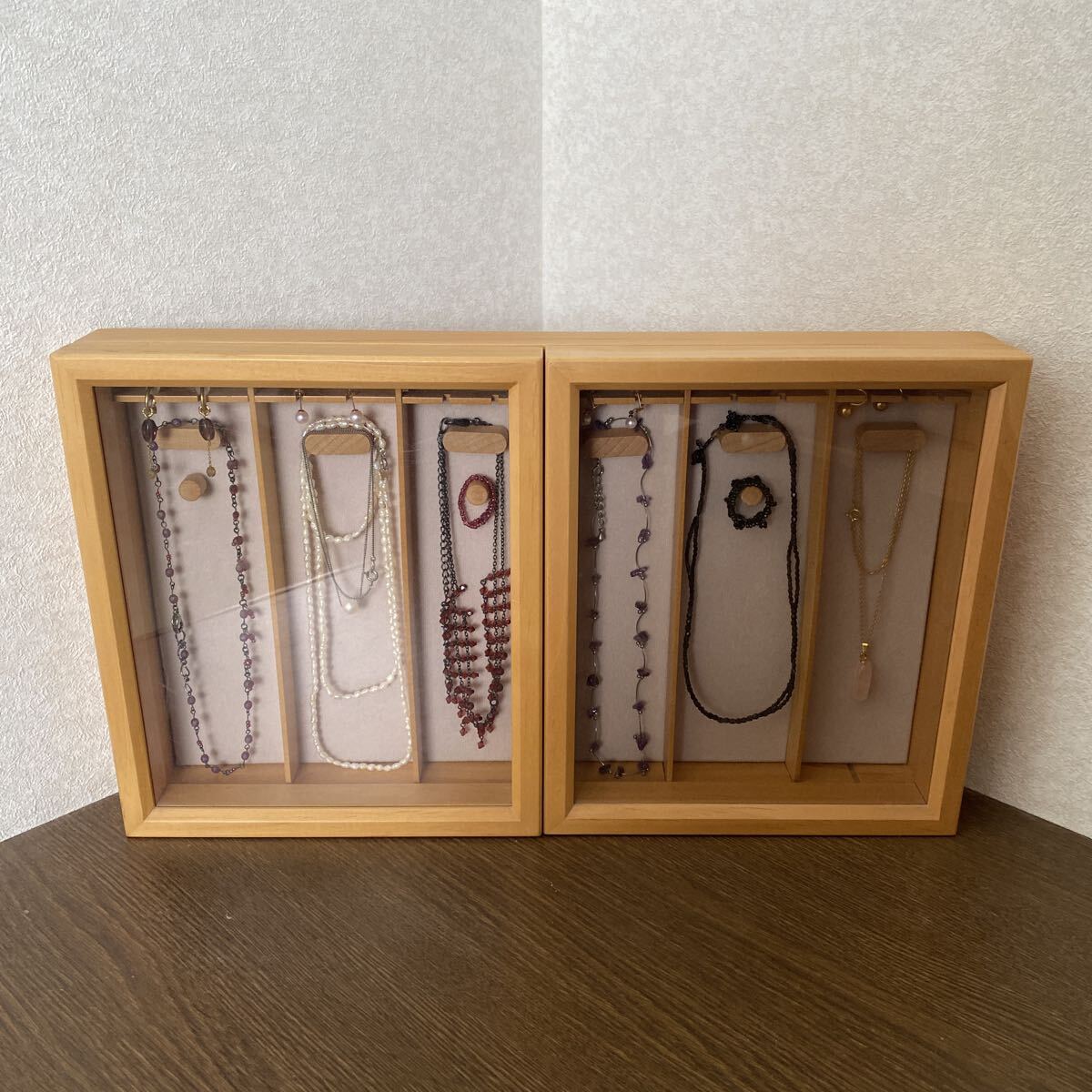 アクセサリー収納 収納ケース 木製 ネックレス ピアス イヤリング コレクションボックス 拍卖