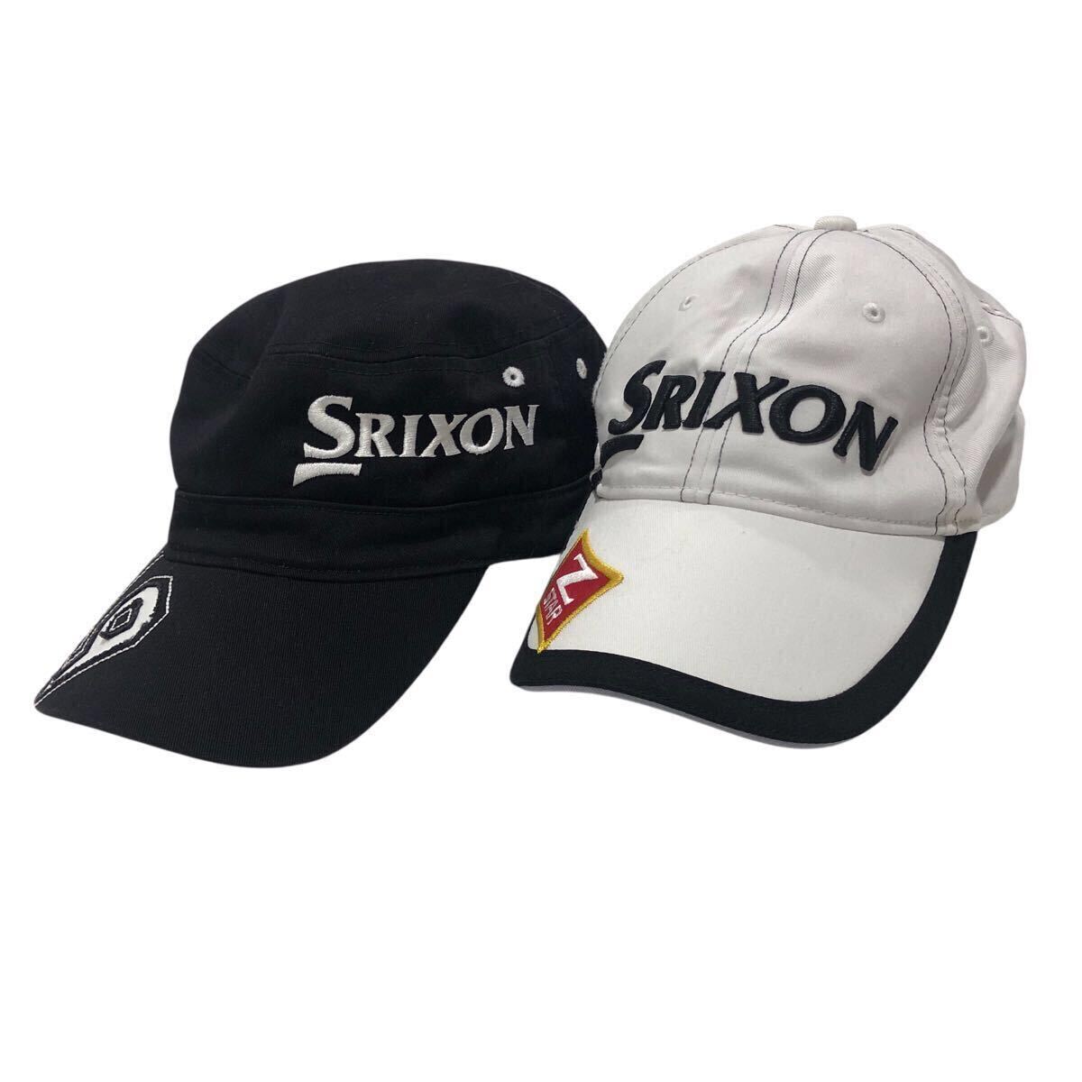 SRIXON スリクソン golf ゴルフ 帽子 キャップ 2個 セット 刺繍 ロゴ size:FREE■1016KH①拍卖