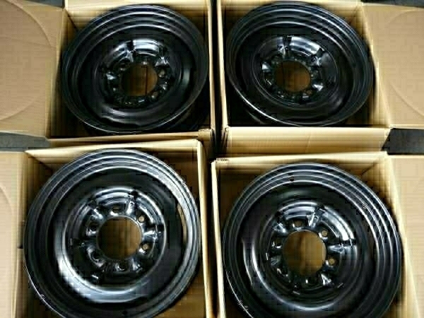 在庫有り 送料安い ランクル 60 40 FJ 70 78プラド US BJ スチールホイール ハイエース 輸出 4本 エアーバルブ付き拍卖