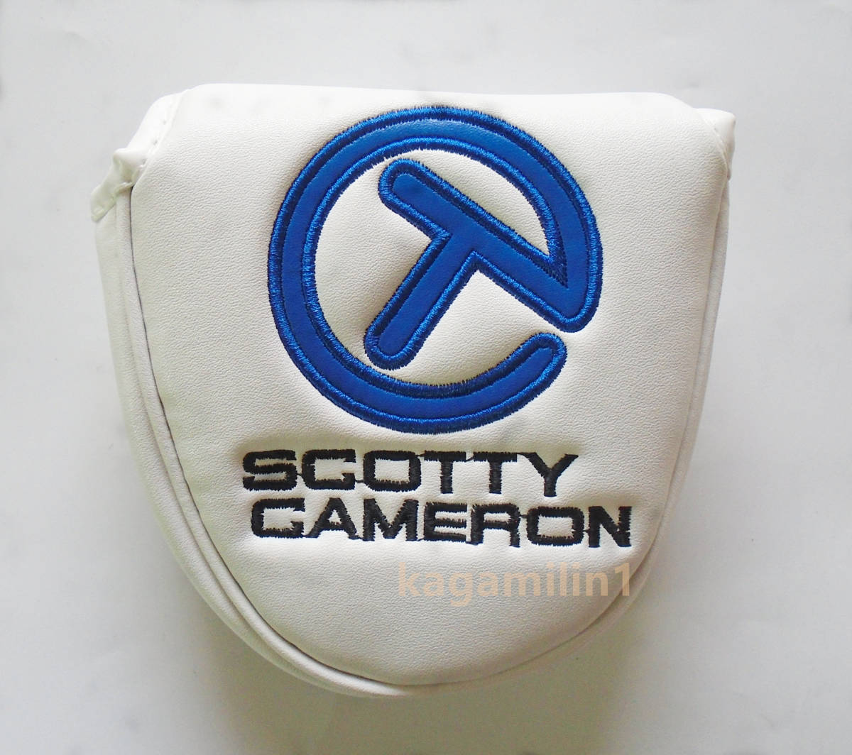 パターカバースコッティキャメロン マレットタイプ 磁石タイプ開閉 TOUR 白青拍卖