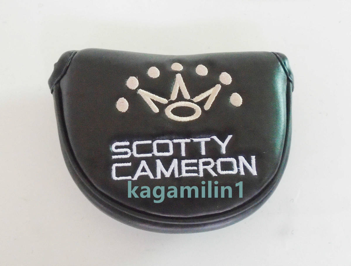 パターカバースコッティキャメロン マレットタイプ 磁石タイプ開閉 crown黒拍卖