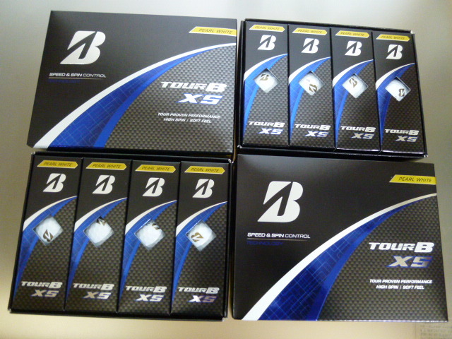 ◆2024年!最新◆ブリヂストン New TOUR B XS/パールホワイト/2ダース ”B”マーク!新品/正規日本仕様/ツアーBXS/PWH/タイガーウッズ!拍卖
