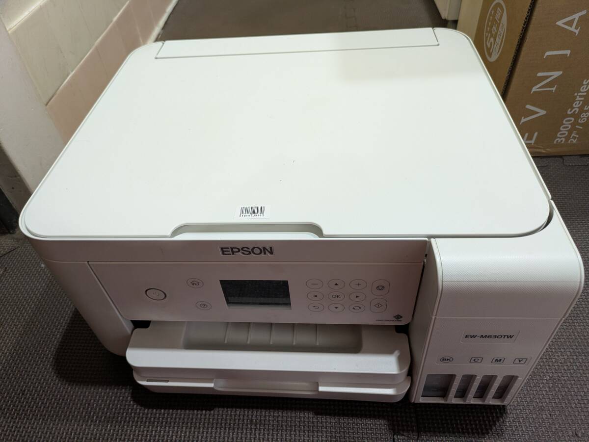 EPSON EW-M630TW A4カラーインクジェット複合機 ホワイト 現状品 10142530-45961拍卖