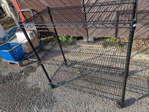 ルミナス 頑丈なスチ-ルラック キャスタ-付 黒 45x90x95cm 分解済 現状品 10142462-45961拍卖