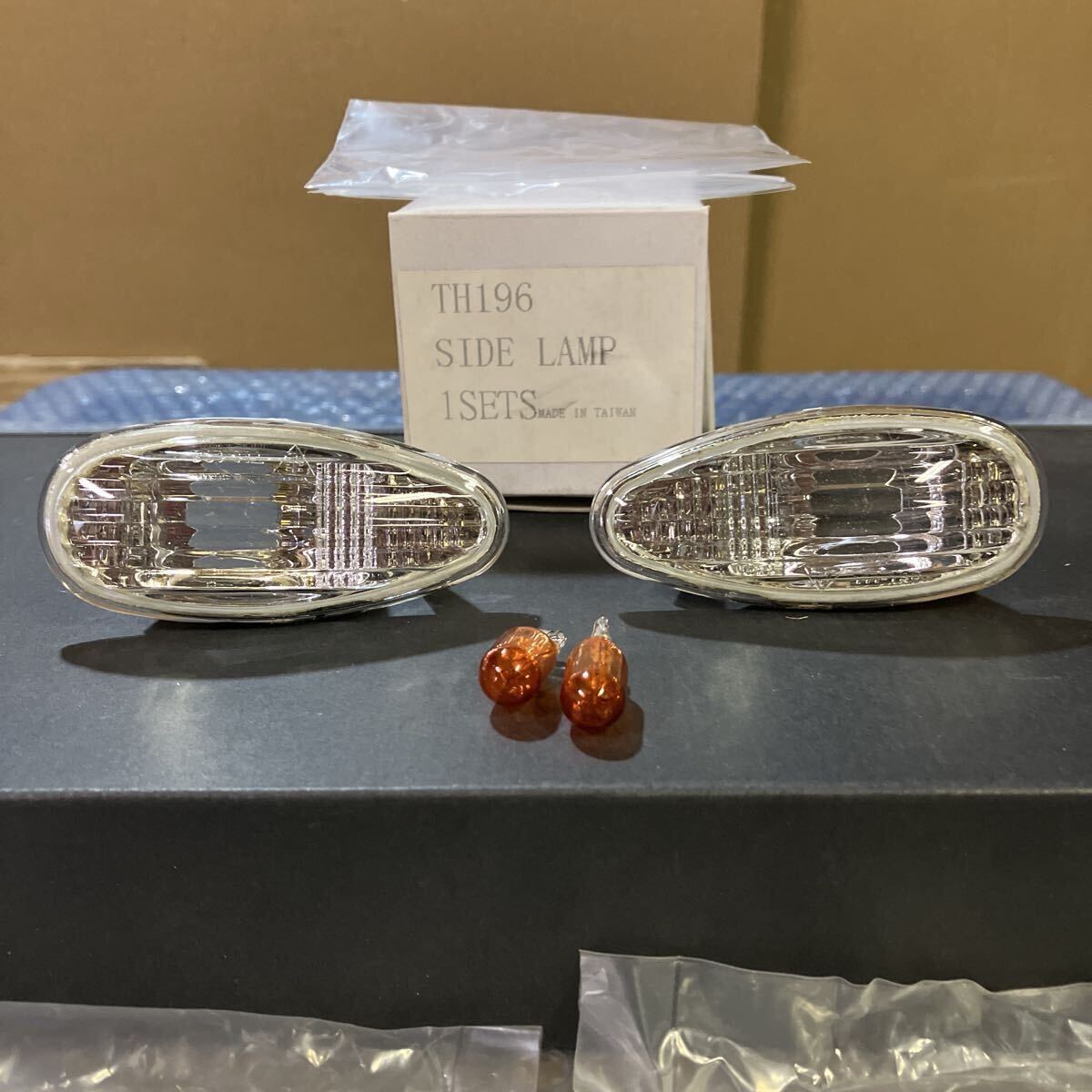 三菱用 汎用 社外クリスタルクリアサイドマーカーウインカー未使用品 ランエボ5〜9 MR CP9A CT9A CT9W アイ ekワゴン等 ④拍卖
