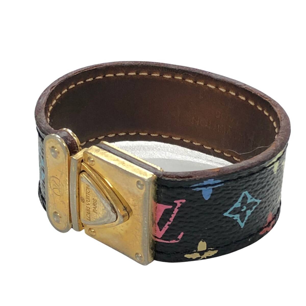 ルイヴィトン ブレスレット モノグラム ブラスレ コアラ M65347 レザー ブラック サイズS LOUIS VUITTON【AFI17】拍卖