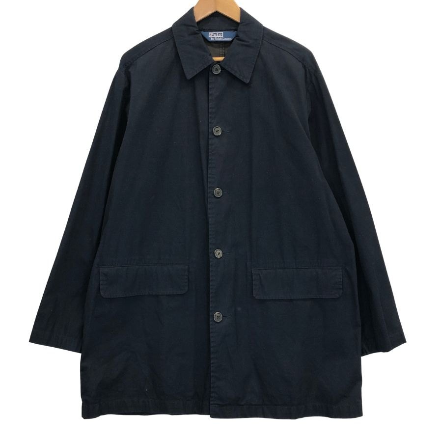 中古◆コート ポロ ラルフローレン ステンカラーコート ネイビー メンズ サイズM Polo Ralph Lauren 【AFB11】拍卖