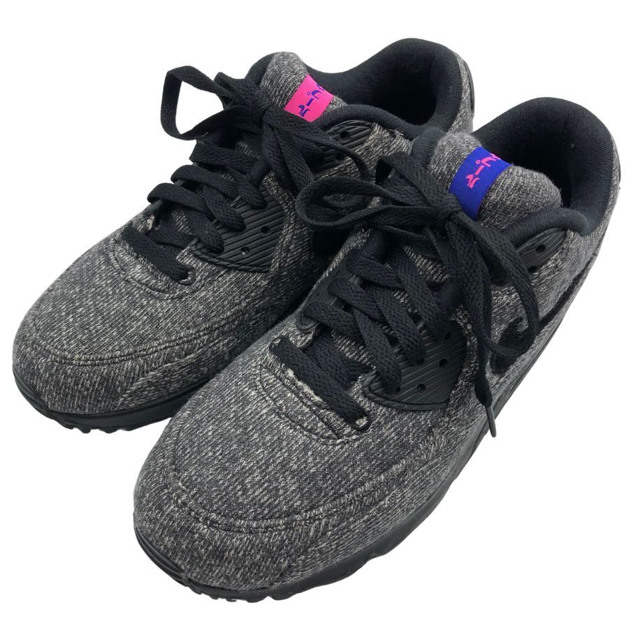 ナイキ ループウィラー スニーカー エアマックス 90 ニット ローカット 19年製 CQ7854-001 グレー メンズ サイズ25.5cm NIKE 【AFD9】拍卖