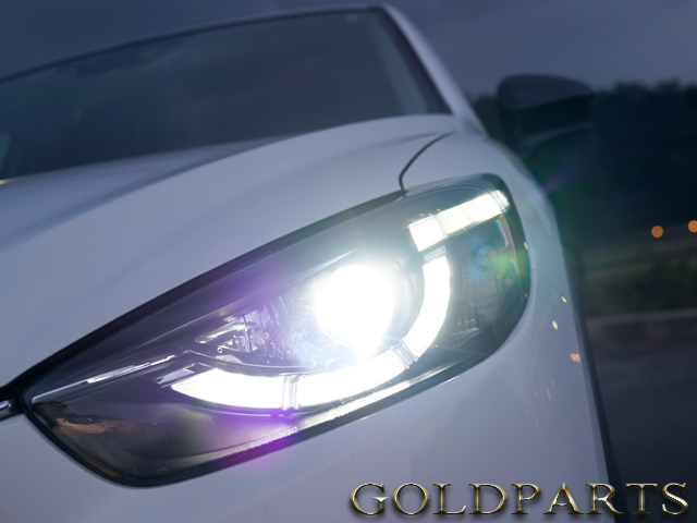 在庫有り【黄ばみ・事故修理に】KE系 CX-5 前期用 後期スタイル ファイバーLEDヘッドライト 【シーケンシャルウインカー】純正よりも拍卖
