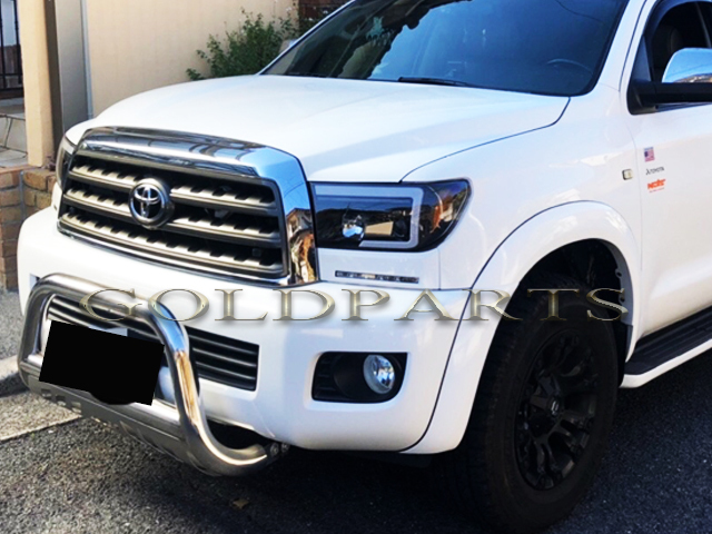 新品 車検などに 流れるウインカー【日本光軸】 タンドラ/セコイア 07y~13y ファイバーLED ヘッドライトV3 SUV クロカン アメ車拍卖