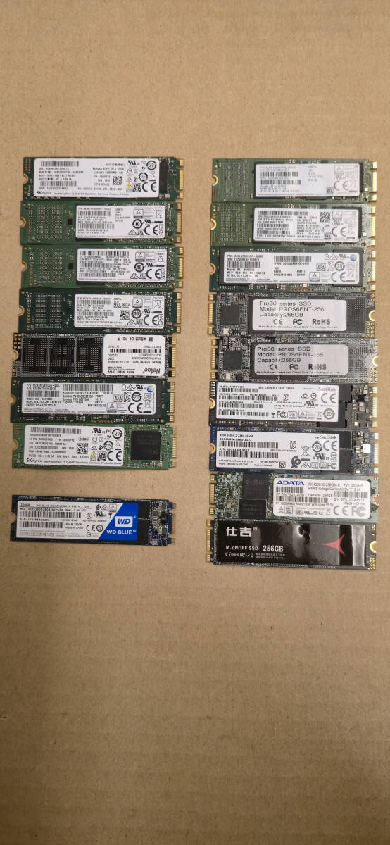 SSD 128GB 250GB 256GB 合計17枚 まとめ売り拍卖