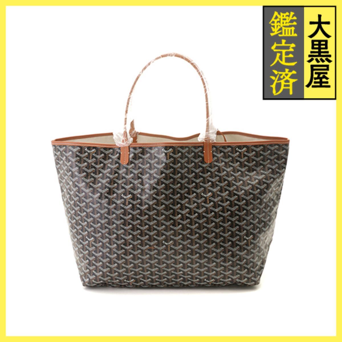 GOYARD ゴヤール サン・ルイGM ブラック ナチュラル PVC レザー STLOUIGMLTY01CL03P拍卖