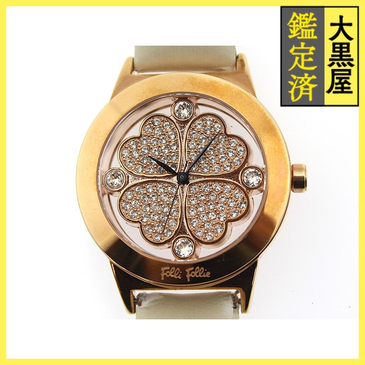 Folli Follie フォリ・フォリ HEART 4 HEART WF0R057SS SS/PGP/革 シャンパン/ラインストーン拍卖