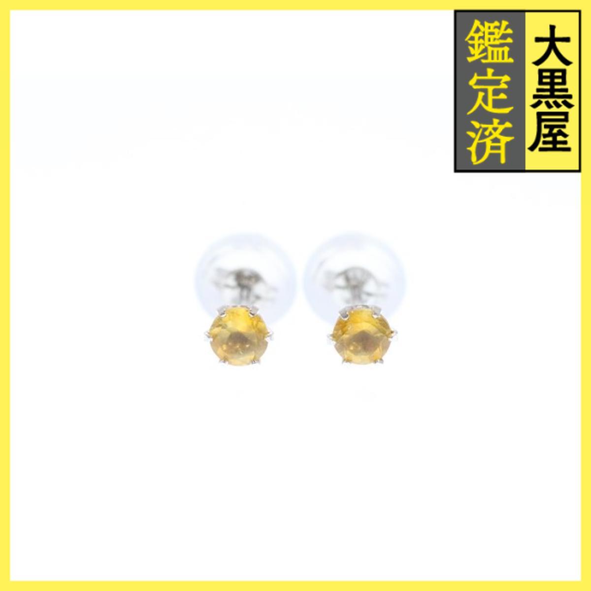 JEWELRY ノンブランド ジュエリー ピアス K10 シトリントパーズ 0.4g拍卖