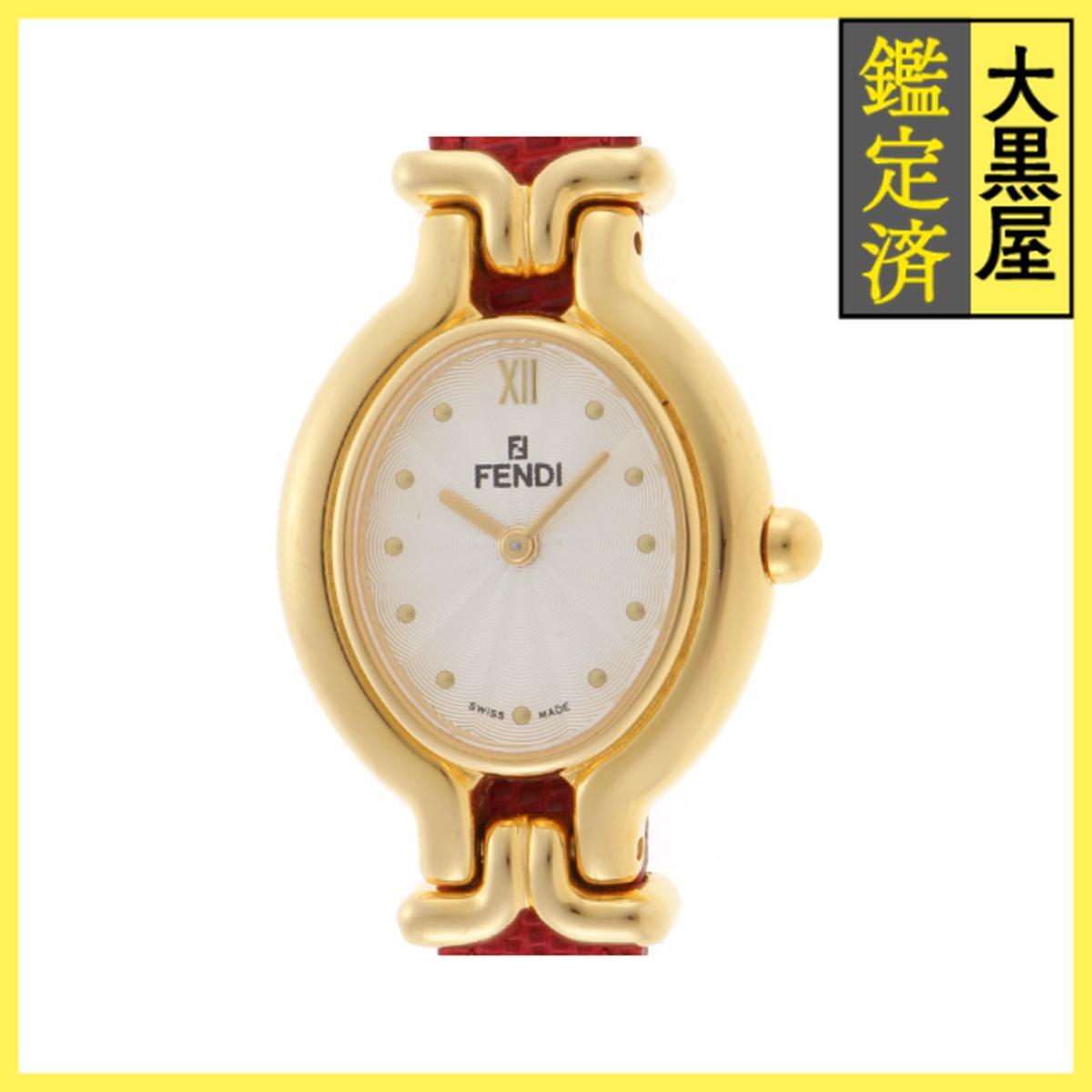 Fendi フェンディ - 640L GP/革 シルバー 女性用/Ladies watches拍卖