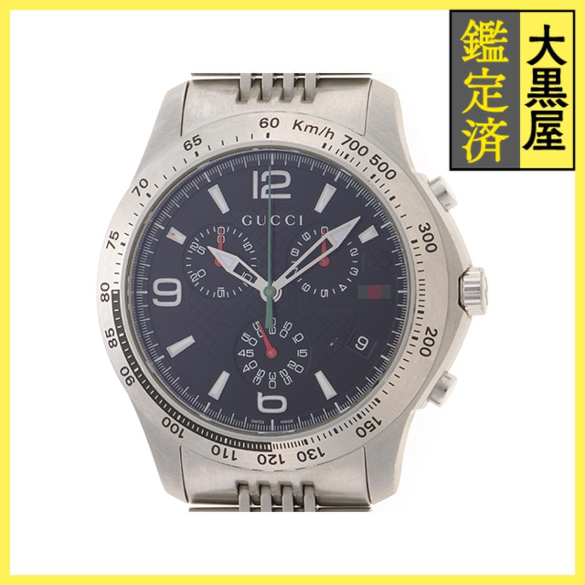 Gucci グッチ Gタイムレス 126.2/YA126221 SS クォーツ ブラック 男性用/Men's watches拍卖