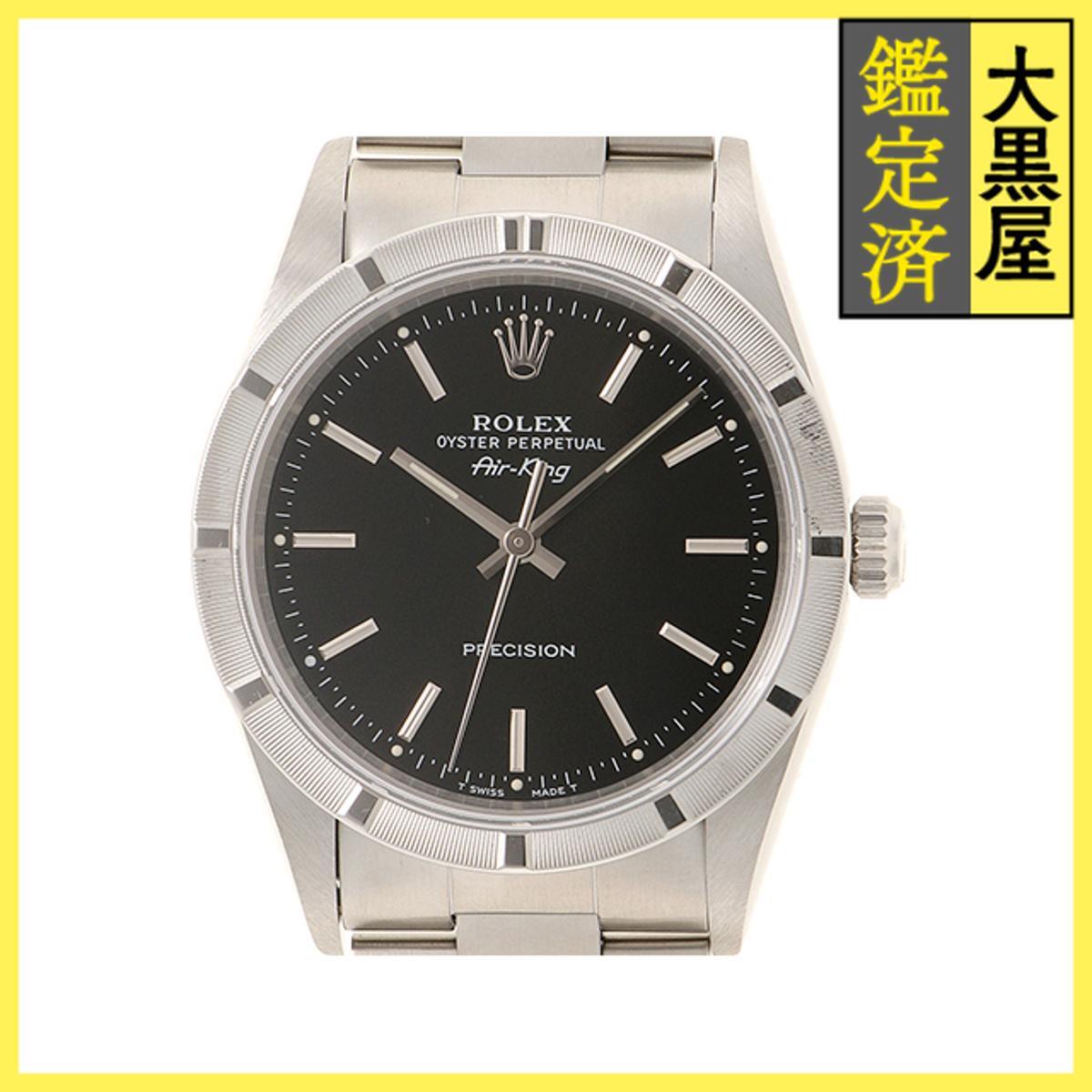 ROLEX ロレックス エアキング 14010 SS 自動 ブラック 男性用/Men's watches拍卖