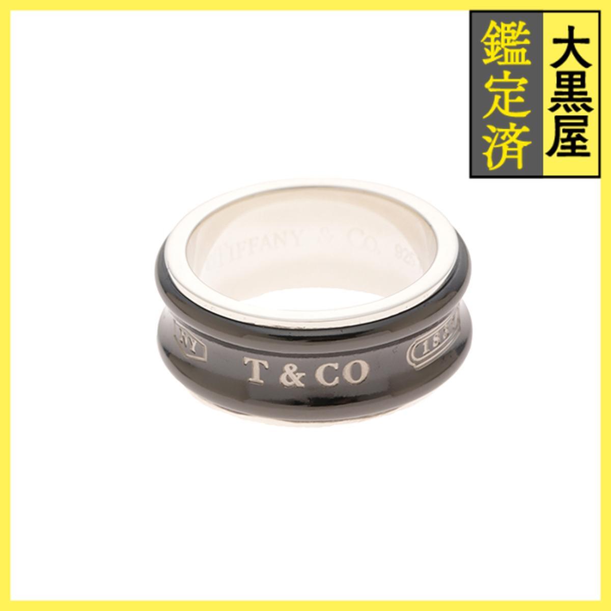 TIFFANY&CO ティファニー ジュエリー 指輪 1837 リング ミッドナイト 925 シルバー ブラック チタン 11.5号 7.4g拍卖