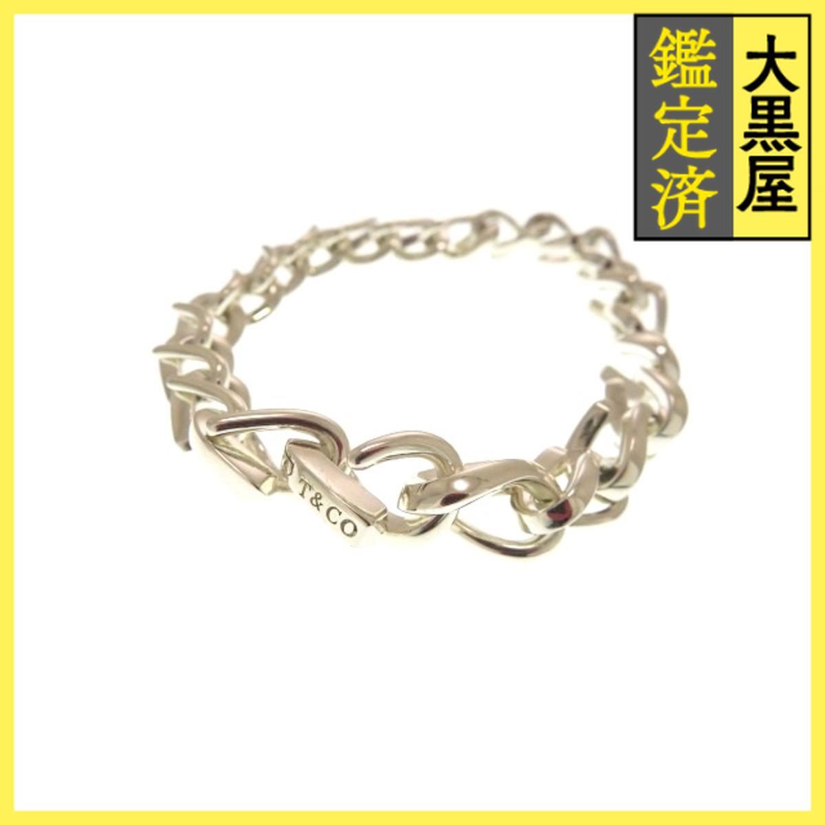 TIFFANY&CO ティファニー ジュエリー フォージ ミディアム リンク ブレスレット 925 シルバー 38.3g拍卖