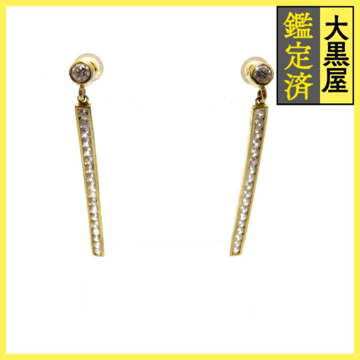 JWEWLRY ノンブラドジュエリー 貴金属・宝石 ピアス K14ゴールド キュービックジルコニア 約2.4g 2141300445851拍卖