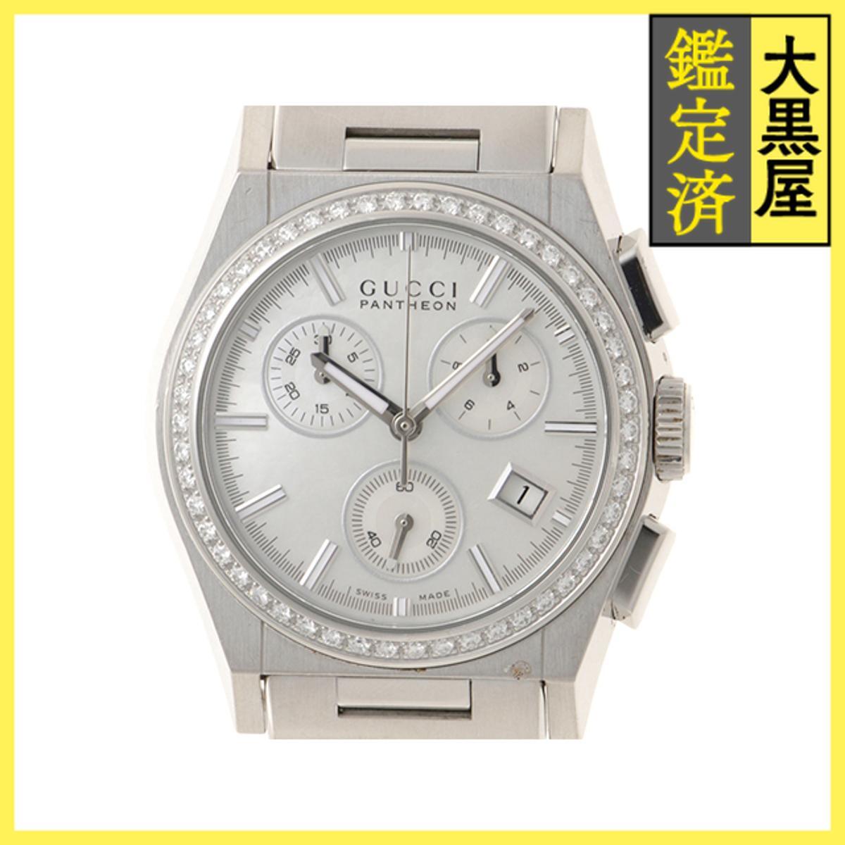 Gucci グッチ パンテオン 115.4 SS クォーツ シェル 女性用/Ladies watches拍卖