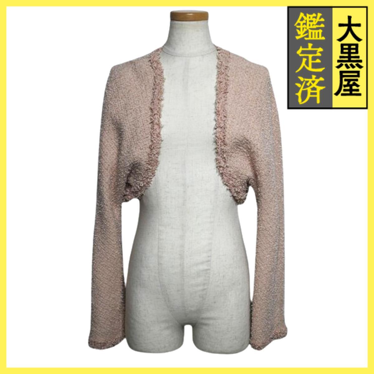 FOXEY フォクシー 衣類 ボレロ レディース42 ピンクベージュ ツイード/ポリエステル 44178 参考定価:¥136,400-拍卖