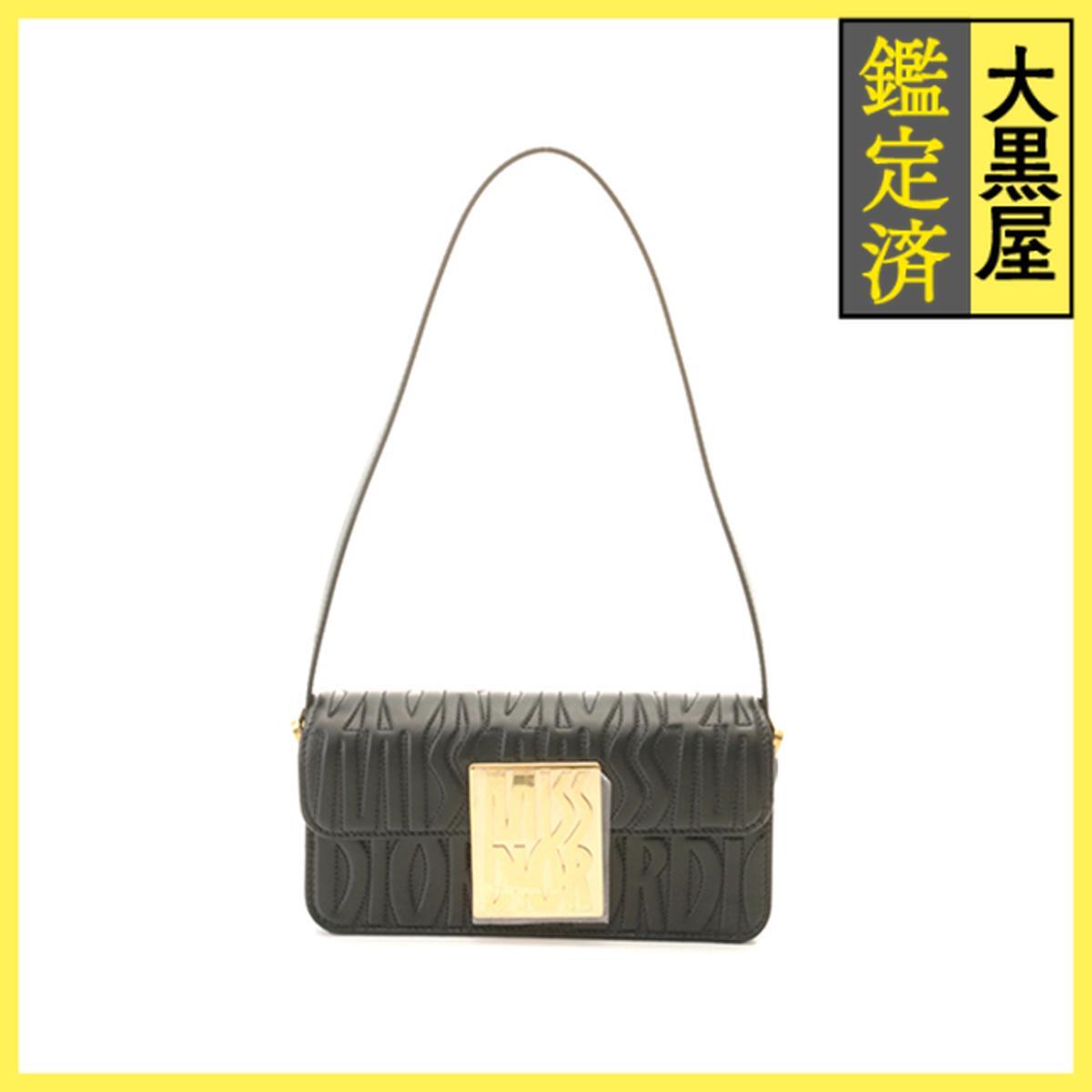 Dior ディオール ミスディオール フラップバッグ ブラック ゴールド金具 レザー拍卖
