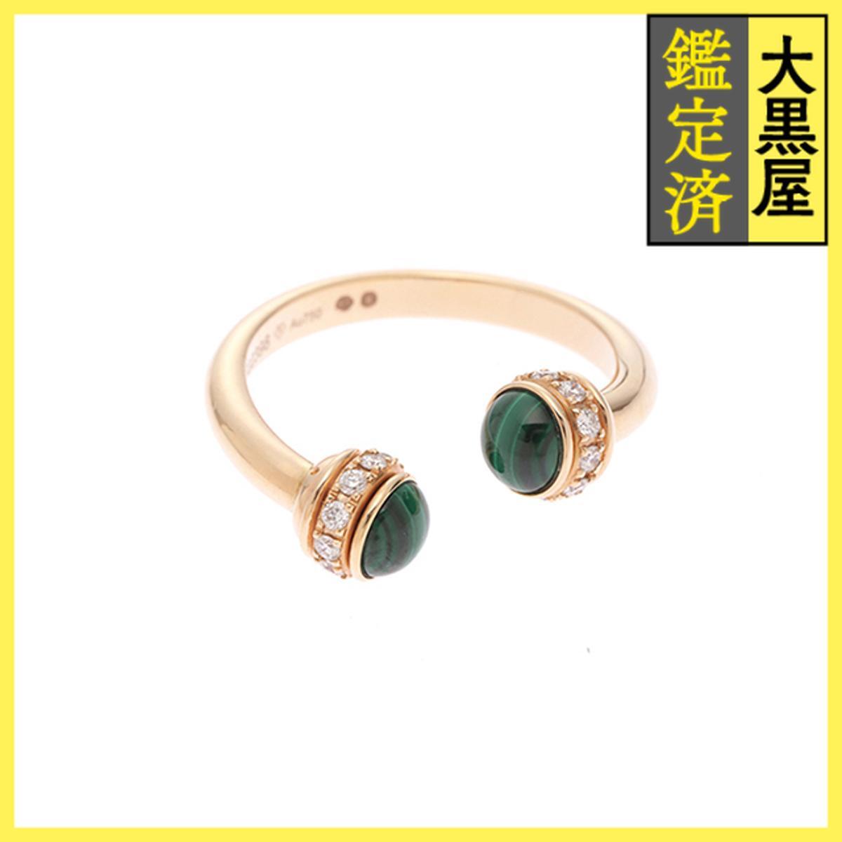 PIAGET ピアジェ Possession リング K18ピンクゴールド #53 マラカイト/ダイヤモンド 4.8g拍卖