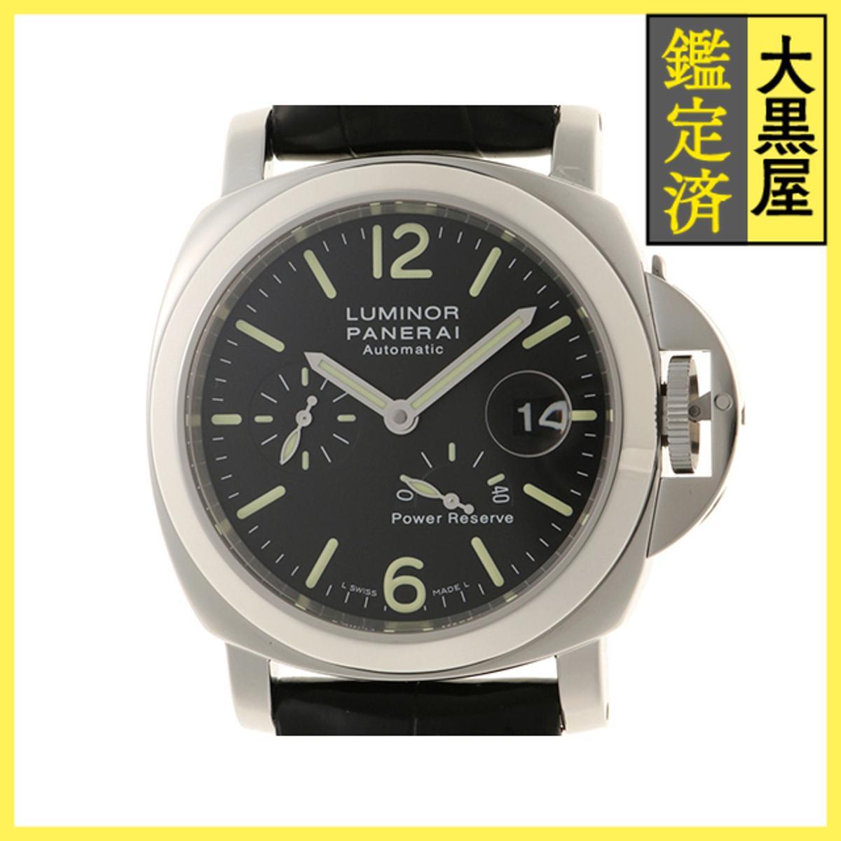 Officine Panerai パネライ ルミノール パワーリザーブ PAM00090/OP6762 SS/カワ 自動 ブラック拍卖