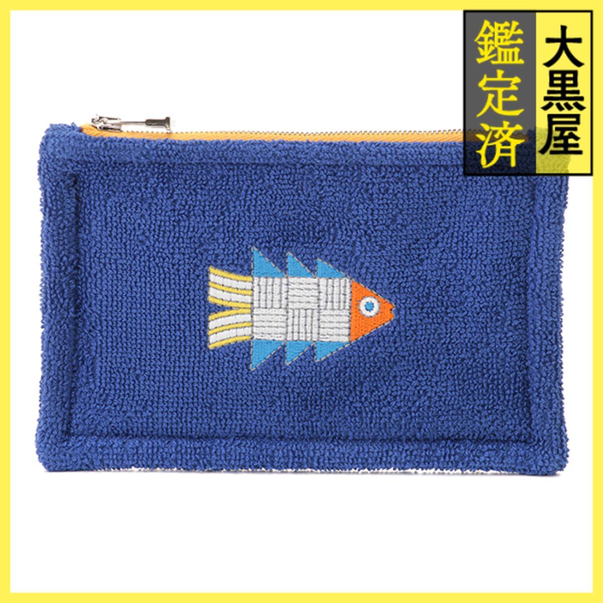 HERMES エルメス アニモー・ナッテ フラットポーチミニ ブルースマルト/SV拍卖