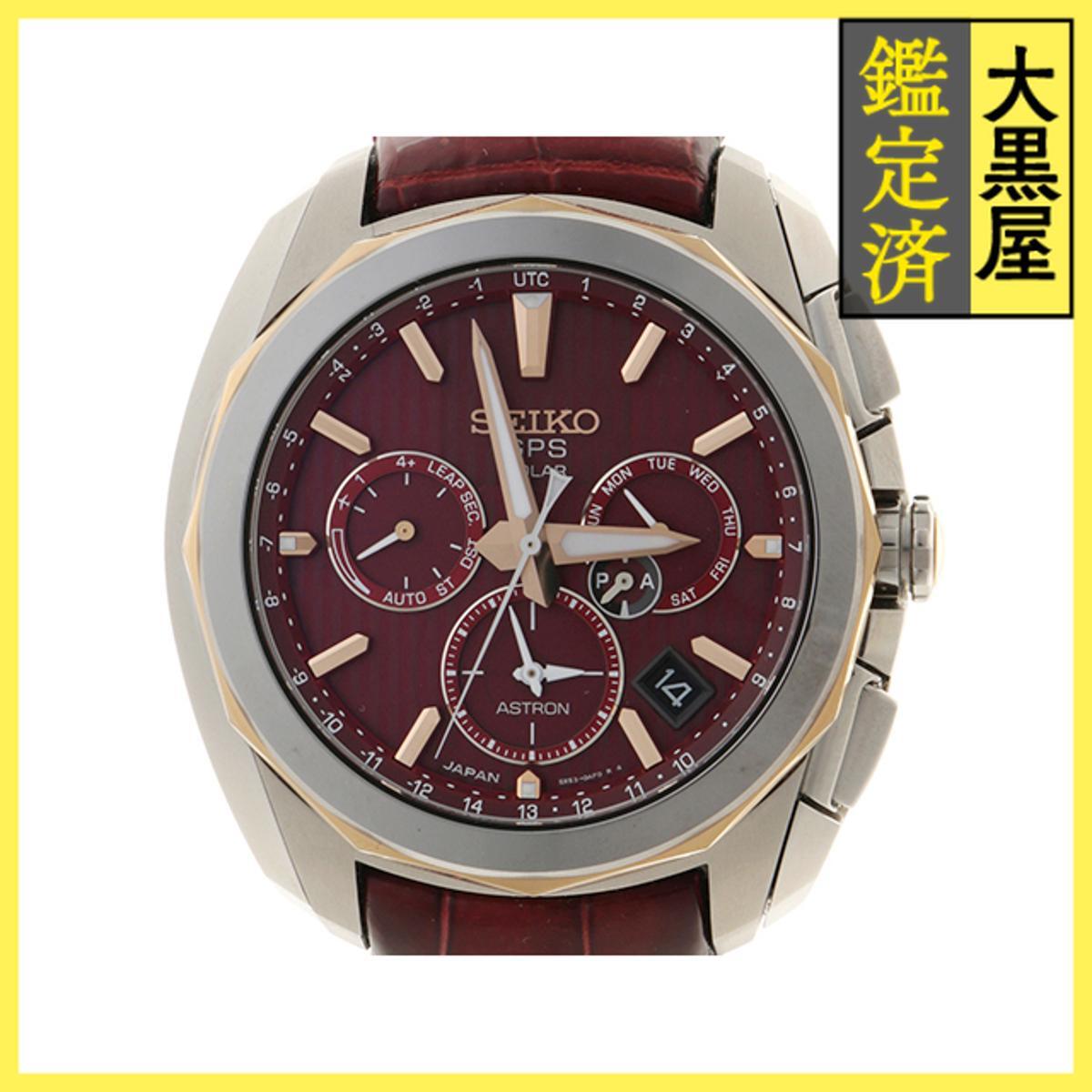 SEIKO セイコー アストロン SBXC033/5X53-0AL0 TI/レザー クォーツ ボルドー 男性用/Men's watches拍卖