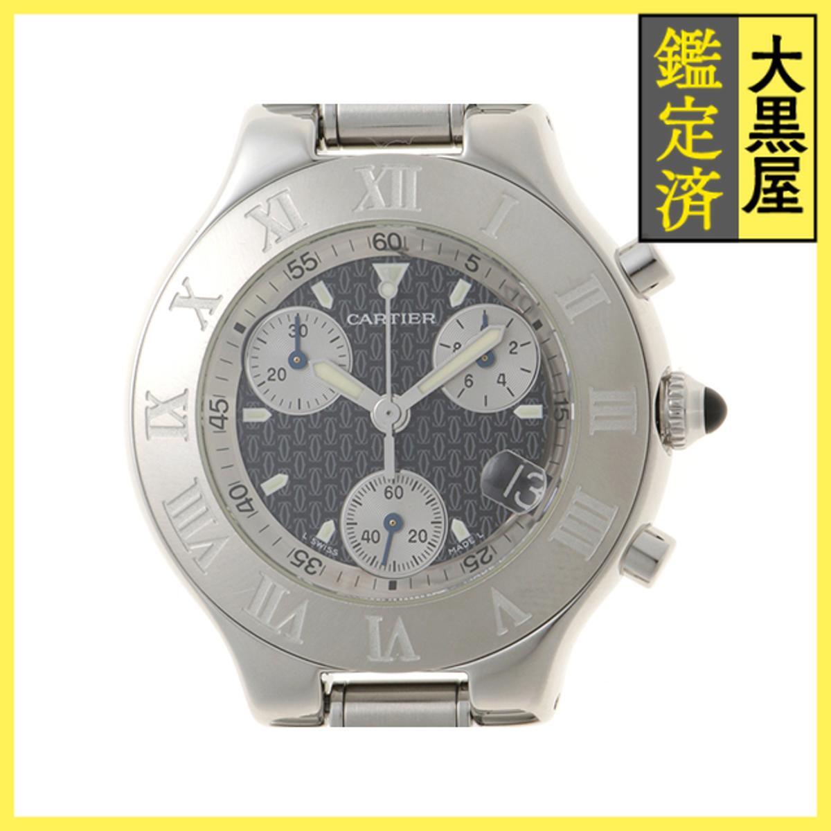 Cartier カルティエ クロノスカフ W10125U2 SS クォーツ ブラック 男性用/Men's watches拍卖