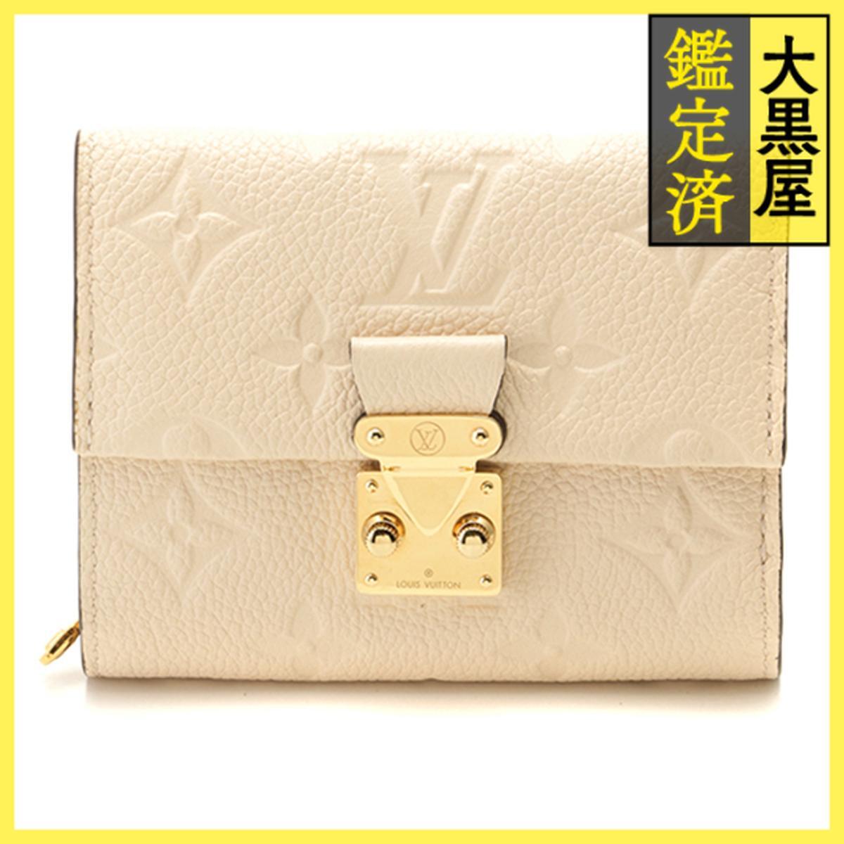 LOUIS VUITTON ルイヴィトン 二つ折り財布 ポルトフォイユ・メティス コンパクト モノグラム・アンプラント クレーム M81071拍卖