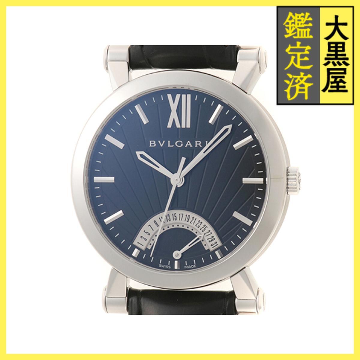 BVLGARI ブルガリ ソティリオ ブルガリ レトログラード SB42SDR SS/レザー 自動 ブラック 男性用/Men's watches拍卖