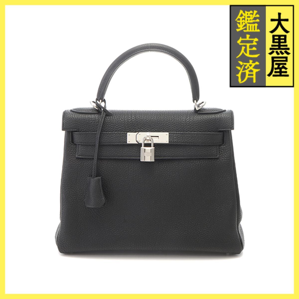 HERMES エルメス ケリー28 ブラック シルバー金具 トゴ □M刻印(2009年頃製造) 2147100579901拍卖