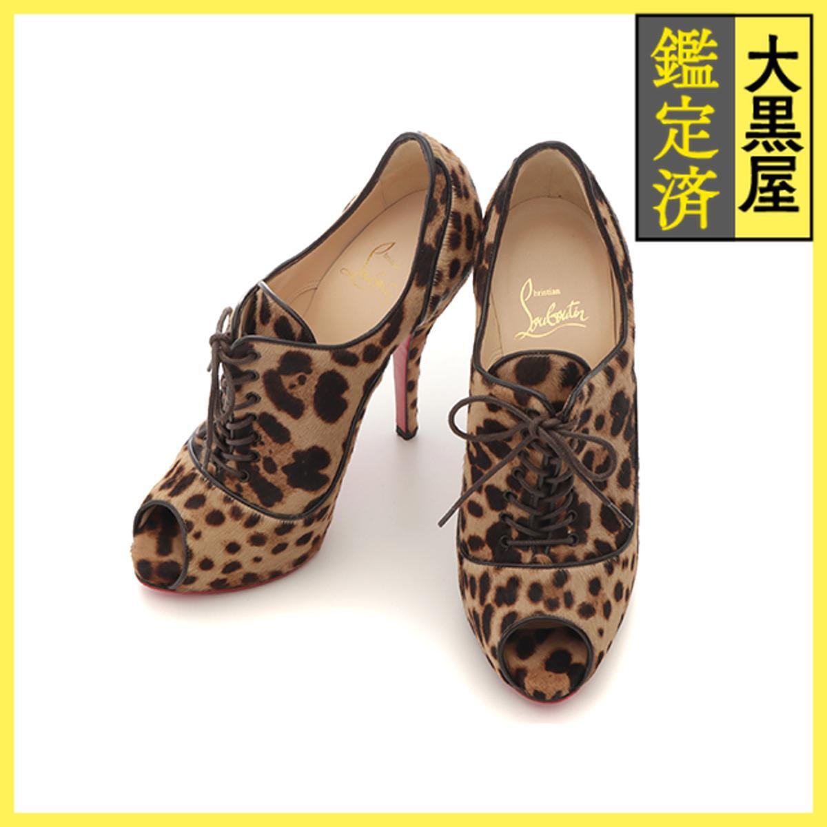 Christian Louboutin クリスチャンルブタン レオパードパンプス レディース36 ブラウン ハラコ 2143700203185拍卖