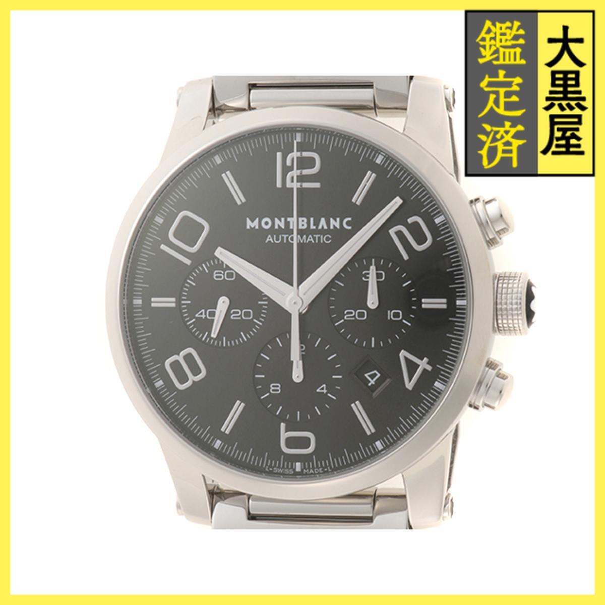MONT BLANC モンブラン タイムウォーカー クロノグラフ 7260 SS 自動 ブラック 男性用/Men's watches拍卖